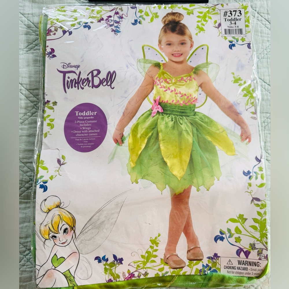 Disney Tinker Bell Green and Pink Toddler Dress